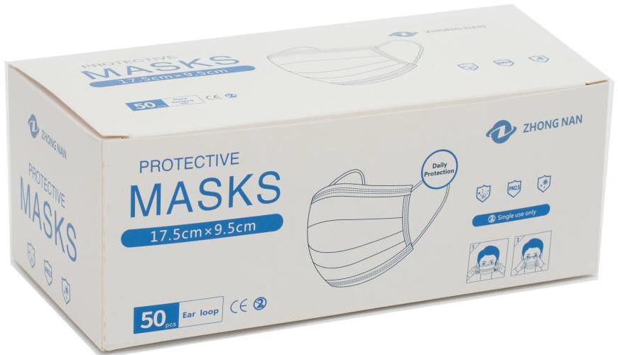 Bedah Rumah Sakit Sekali Pakai Masker Wajah Pengait Telinga Mengenakan Perlindungan Harian