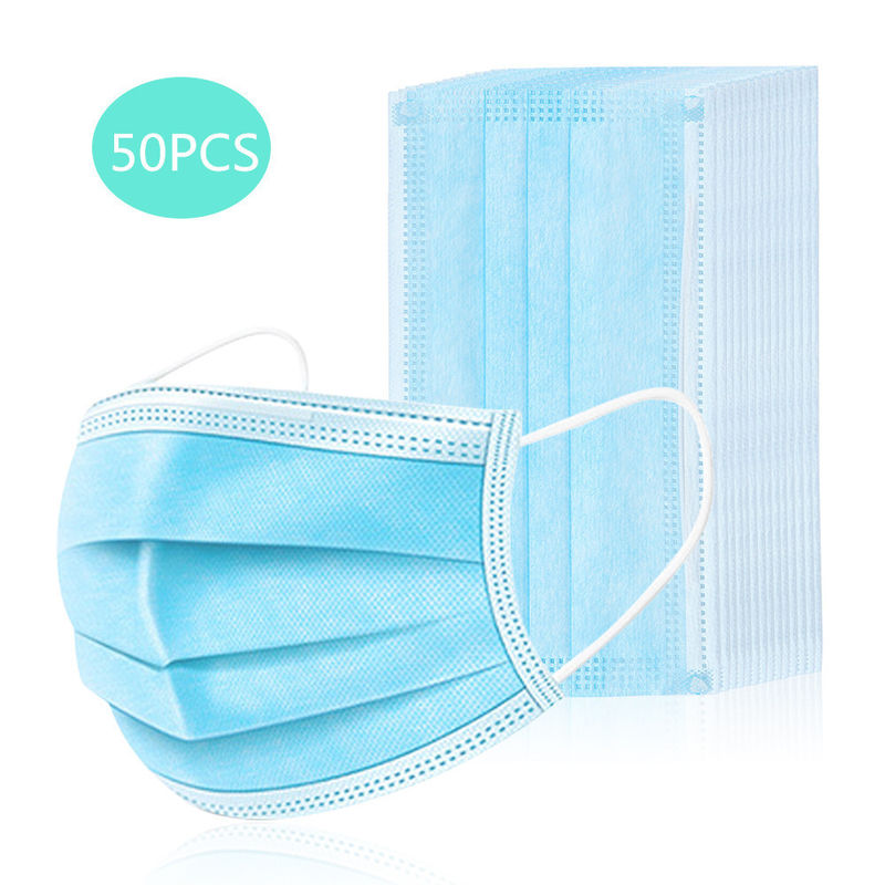 Masker Rumah Sakit Sekali Pakai / Masker Wajah Non Woven Sekali Pakai 175mm * 95mm