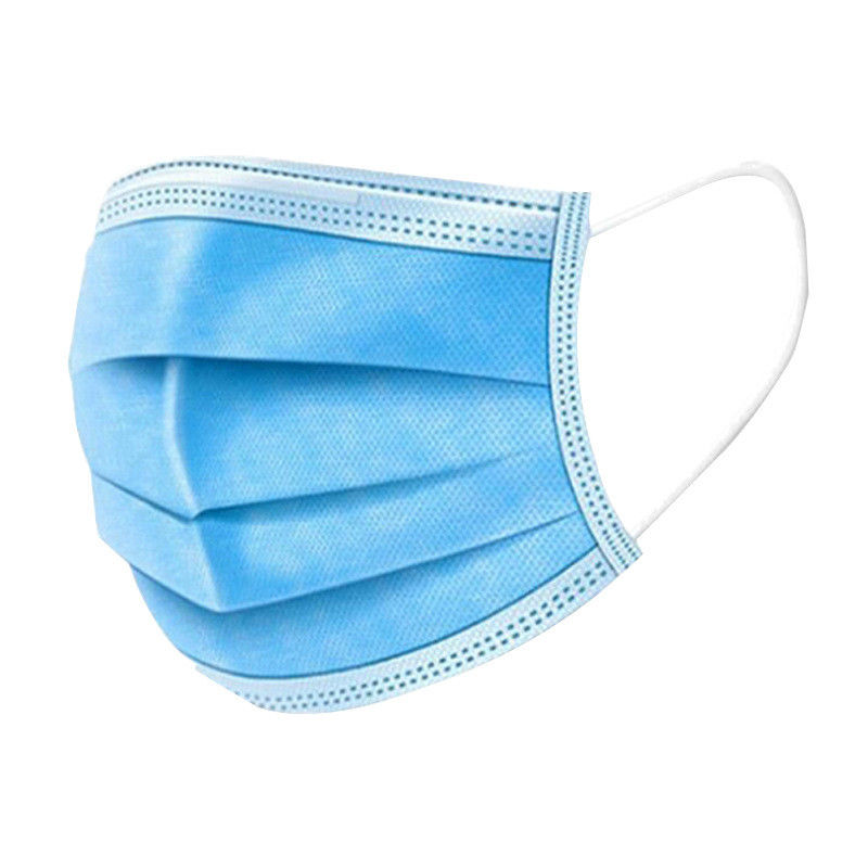 Masker Wajah Lembut 3 Ply Sekali Pakai Tidak Mengiritasi Ukuran Umum 17.5 * 9.5cm