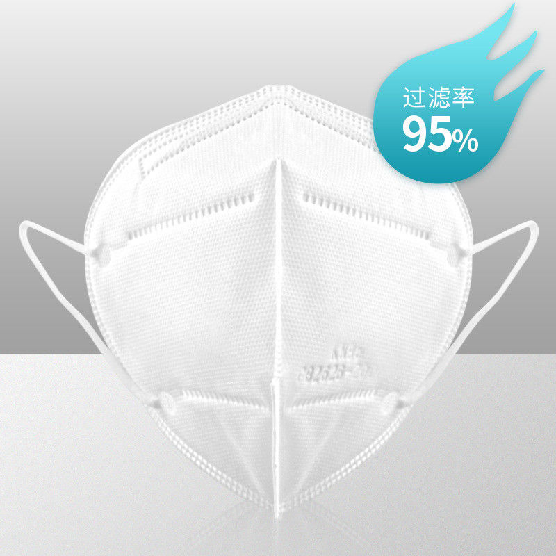 Masker Bedah N95 Putih Bedah / Masker Pernafasan Sekali Pakai N95 Tanpa Katup