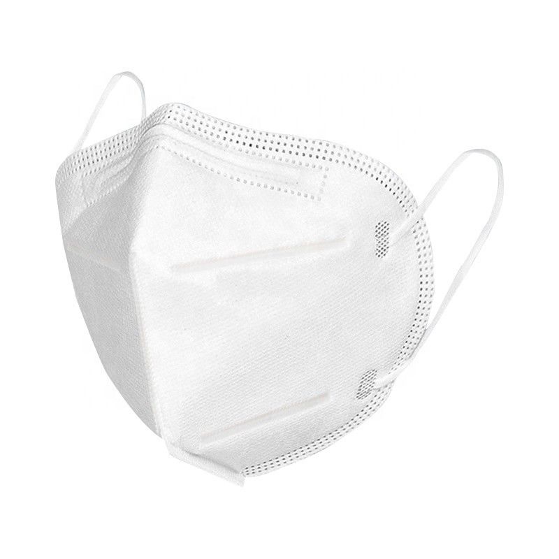 Filtrasi Tinggi Efisien KN95 Masker Debu Putih Lipat Tahan Fliud