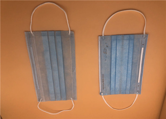 3 Ply Putih Masker Sekali Pakai Bernapas Dengan Dasi Pada Spunlace / Spunbond