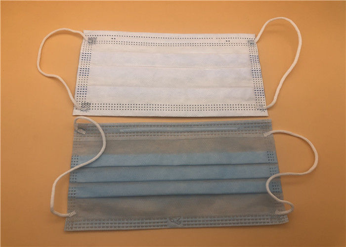 Blue Disposable 3 Ply Masker Sekali Pakai Medis Pernapasan Untuk Perawatan Pribadi