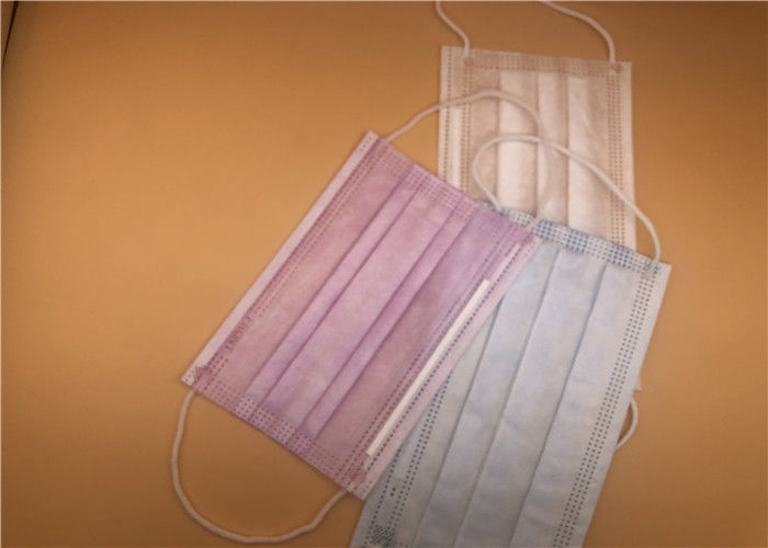 3 Ply Pengait Telinga Sekali Pakai Masker Mulut Kain Non Woven Efisiensi Filtrasi Tinggi