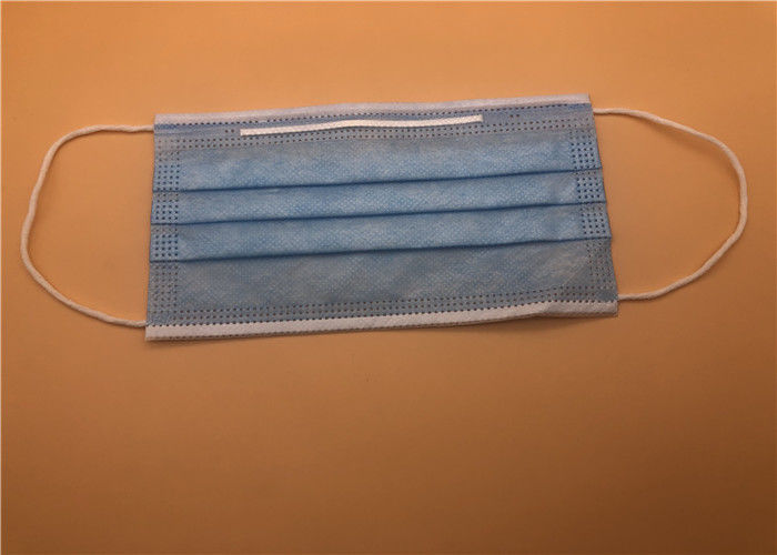 Pengait Wajah Sekali Pakai Pengait Telinga Non Woven / Masker Biru Anti Virus Sekali Pakai