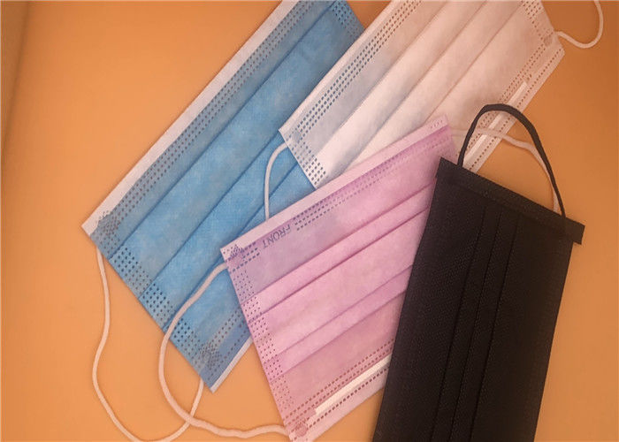 Dewasa 3 Ply Masker Sekali Pakai Non Woven Kapasitas Filtrasi Tinggi Polusi Udara