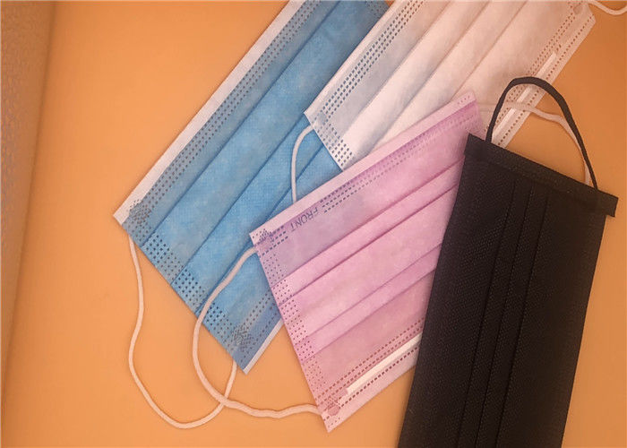 Dewasa 3 Ply Masker Sekali Pakai Non Woven Kapasitas Filtrasi Tinggi Polusi Udara