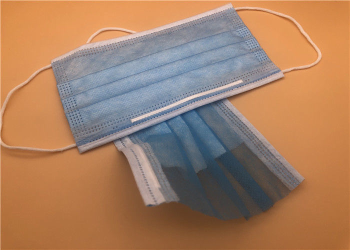 Masker Anti Debu Sekali Pakai Non Woven Warna Biru Membantu Membatasi Kuman Menyebar