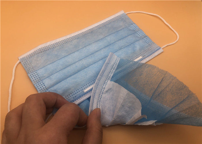 Masker Anti Debu Sekali Pakai Non Woven Warna Biru Membantu Membatasi Kuman Menyebar