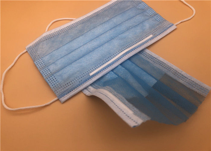 Gaya Pengait Telinga Sekali Pakai Masker Wajah Non Woven Warna Biru Dewasa
