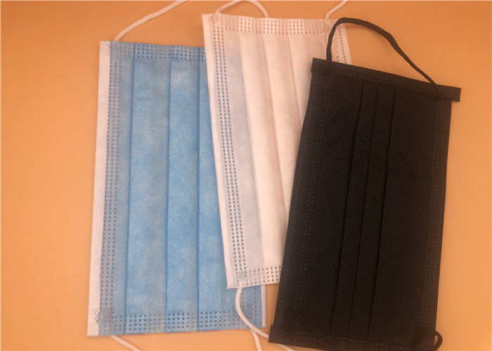 3 Ply Face Mask Bedah Sekali Pakai Non Woven Melt Blown Spunbond Ringan