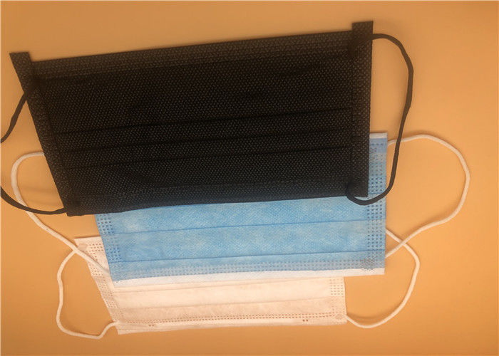 Pelindung Masker Sekali Pakai Pengait Telinga / 3 Ply Masker Wajah Terhadap Bakteri