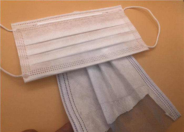 Masker Wajah Isolasi Warna Biru 3 Lapis Dengan Non Woven Melt Blown Spun Bond