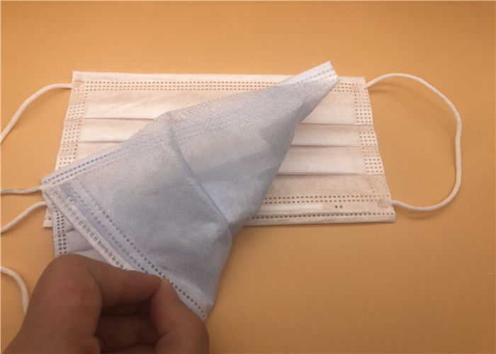 Masker Wajah Anti Bocor Sehat Sekali Pakai Elastis Anti Polusi Warna Biru Putih