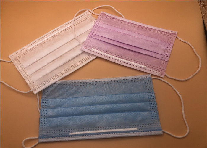 Kain Non Woven 3 Ply Masker Bedah / Masker Mulut Bedah Tidak Beracun