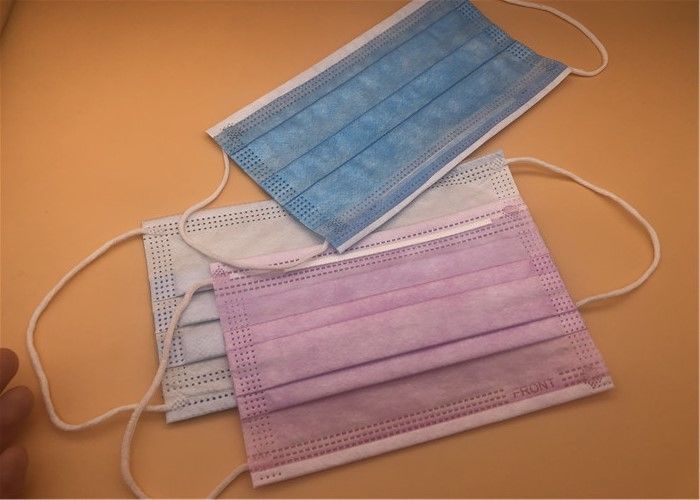 Antibakteri 3 Ply Masker Wajah Bedah Elastis Telinga Lingkaran Mulut Penutup Pelindung