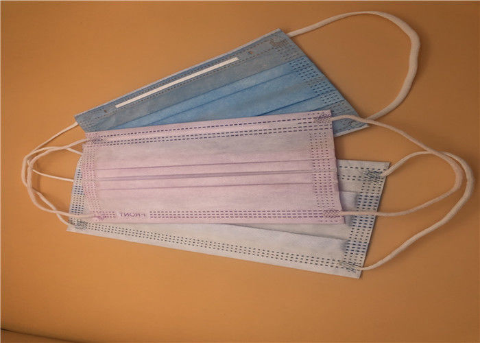 Masker Medis Sekali Pakai Perlindungan Polusi Ringan Non Woven Kustom Dicetak