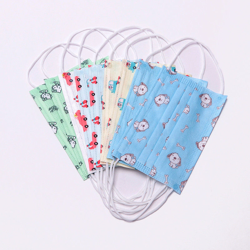 Masker Wajah Anak 3 Ply Non Woven Disposable Dengan Ear Hook Headband Adjustable
